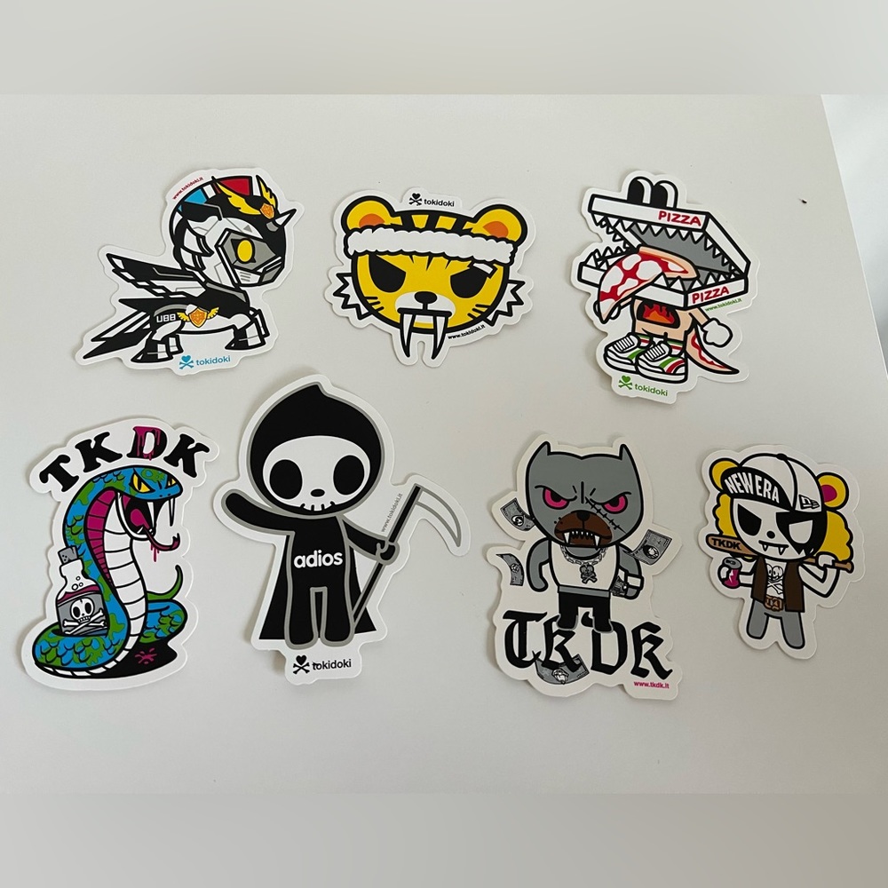 Tokidoki Stickers Set of 7 + 1